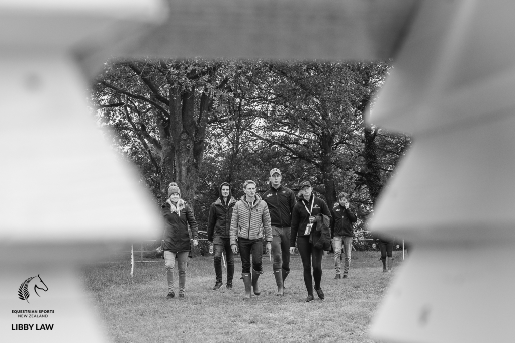 Team NZ walk the Cross Country Course for the CCIO4*-L FEI Nations Cup Eventing. 2019 Military Boekelo-Enschede International Horse Trials. Friday 11 October. Copyright Photo: Libby Law Photography