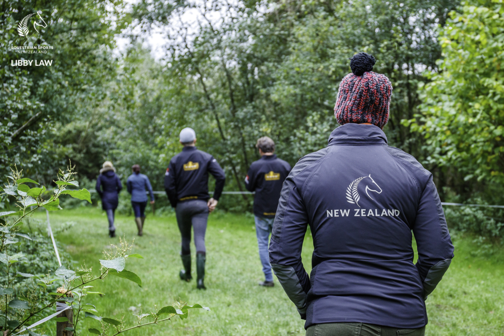 Team NZ walk the Cross Country Course for the CCIO4*-L FEI Nations Cup Eventing. 2019 Military Boekelo-Enschede International Horse Trials. Friday 11 October. Copyright Photo: Libby Law Photography