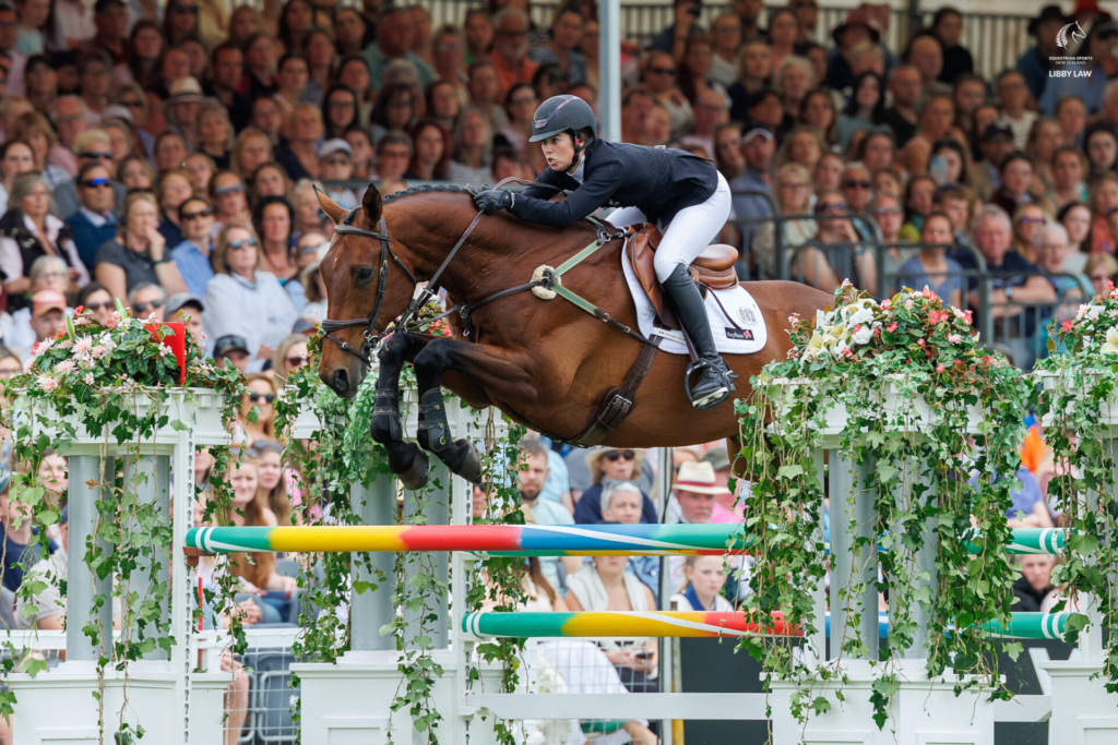 Tayla Mason (NZL) rides Centennial during the Showjumping. 2025 Mars Badminton Horse Trials. Gloucestershire, England. Sunday 11 May 2025. Copyright Photo: Libby Law Photography